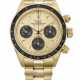 ROLEX. A VERY WELL-PRESERVED AND RARE 18K GOLD CHRONOGRAPH WRISTWATCH WITH BRACELET - фото 1