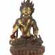 Buddha Amitayus Tibet, 19. Jh., Bronze, teilvergol… - photo 1