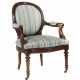 Louis Philippe-Sessel um 1850, Nussbaum massiv, sp… - photo 1