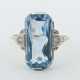 Art Déco-Ring mit Aquamarin 1920er Jahre, Silber/G… - Foto 1