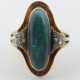 Ring mit Opal & Diamantrosen um 1930, Gelb- und We… - photo 1