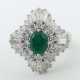 Ring mit Smaragd & Diamanten 1950er Jahre, Platin,… - photo 1