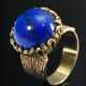 Großer Gelbgold 585 Ring mit Lapislazuli Cabochon, 9,7g, Gr. 55, Ø Lapis 13,3mm - photo 1