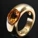 Cartier Gelbgold 750 "Ellipse" Ring mit oval facettiertem Citrin (ca. 2ct), sign./num., 15,1g, Gr. 50, Box mit Gebrauchsspuren - photo 1