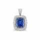 SAPPHIRE AND DIAMOND PENDANT - photo 1