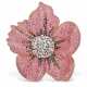 VAN CLEEF & ARPELS SPINEL AND DIAMOND FLOWER BROOCH - photo 1