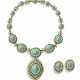 VAN CLEEF & ARPELS SET OF TURQUOISE, EMERALD AND DIAMOND JEWELLERY - фото 1