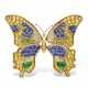 REN&#201; BOIVIN EMERALD, SAPPHIRE AND COLOURED SAPPHIRE `BUTTERFLY` BROOCH - photo 1