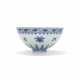 A RARE BLUE AND WHITE ‘FLORAL AND TREASURES’ BOWL - фото 1