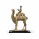 A MASSIVE STRAW, AMBER AND CHESTNUT-GLAZED CAMEL WITH A CENTRAL-ASIAN RIDER - photo 1