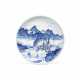 A RARE UNDERGLAZE-BLUE AND COPPER-RED-DECORATED `FIGURES IN LANDSCAPE’ DISH - photo 1