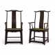 A PAIR OF ZITAN `OFFICIAL`S HAT` ARMCHAIRS, GUANMAOYI - Foto 1