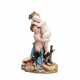 Porcelain group Satyr and Dionysus. Meissen 19th century. - photo 1