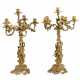 Pair of gilded bronze candelabra. 19th century - фото 1