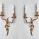 Pair of bronze wall sconces. - фото 1