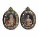 Pair of portrait miniatures Louis XV and Marquise de Pompadour - фото 1