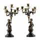 Pair of bronze candlesticks. 19th century. - фото 1