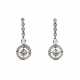 White gold 18 К earrings with diamonds. - фото 1