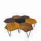 Gio Ponti for Isa Bergamo. Seven honeycomb, hexagonal, coffee tables, design 50s. - Foto 1