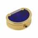 19th century English gold pill box with diamonds and guilloché enamel. - фото 1