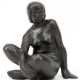 "Weiblicher sitzender Akt", Bronze, braun patiniert, unsign., H. 17 cm - photo 1