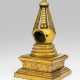 Feuervergoldeter Stupa aus Bronze - photo 1