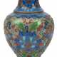 Cloisonné-Vase, China, erhaben mehrfarbig emailliert, H. 13 cm - photo 1