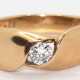 Ring, 585er GG, besetzt mit 1 Brillanten von 0,29 ct. (punziert) , Ges.-Gew. 4,81 g, RG 54 - photo 1