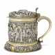 LARGE TANKARD ALLEMAND EN ARGENT ET VERMEIL - photo 1