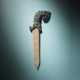 A JADE-INSET BRONZE GE-HALBERD BLADE DAGGER - photo 1