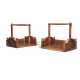 A PAIR OF VICTORIAN BRASS-MOUNTED MAHOGANY BOTTLE CARRIERS - фото 1