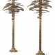 A PAIR OF LARGE FRENCH BRASS PALM TREES - Foto 1