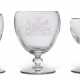 A SET OF ENGLISH ENGRAVED ARMORIAL GLASS STEMWARE - фото 1