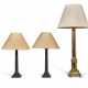 A LARGE BRASS COLUMN TABLE LAMP - photo 1