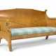 A RUSSIAN BURR-BIRCH AND BRASS MOUNTED SOFA - фото 1