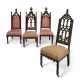 AN ASSEMBLED GROUP OF FOUR GOTHIC REVIVAL WALNUT SIDE CHAIRS - photo 1