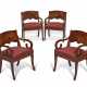 A SET OF FOUR RUSSIAN MAHOGANY ARMCHAIRS - photo 1