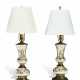 A PAIR OF GILT METAL-MOUNTED DECALCOMANIA TABLE LAMPS - photo 1