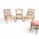 AN ASSEMBLED SET OF VICTORIAN SIMULATED BAMBOO SEAT FURNITURE - photo 1