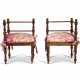 A PAIR OF LATE VICTORIAN/AESTHETIC MAHOGANY AND WALNUT CANED CORNER CHAIRS - photo 1