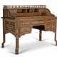 A MOTHER-OF PEARL AND BONE-INLAID WALNUT AND MARQUETRY WRITING DESK - фото 1