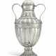 A SILVER-PLATED TWO-HANDLED URN AND COVER - photo 1