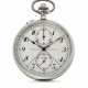 ULYSSE NARDIN, FINE STAINLESS STEEL SPLIT-SECONDS CHRONOGRAPH OPENFACE POCKET WATCH - Foto 1