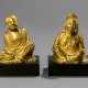 Paar feuervergoldete Bronzen eines Lohan und einer weiblichen sitzenden Dame - фото 1