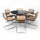 Thonet dining set with dining table 'S1052' and six cantilever chairs 'S64', design Marcel Breuer - photo 1