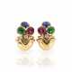 Gemstone diamond ear clips - photo 1