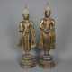 Zwei stehende Buddhas - Thailand 20.Jh., Bronze, G - photo 1