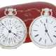Taschenuhr: Ensemble zweier sehr seltener Uhren für den chinesischen Markt, Juvet & Bovet mit Originalbox und Originalschlüssel, ca.1870 - Foto 1