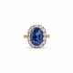 SAPPHIRE AND DIAMOND RING - photo 1