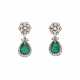 EMERALD AND DIAMOND EARCLIPS - Foto 1